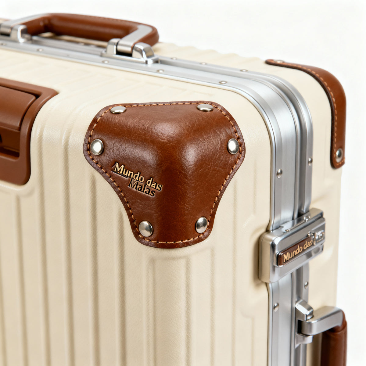 Mala Marrom de Viagem Mundo das Malas – ABS, Rodas 360º (Tamanho P, M ou G)