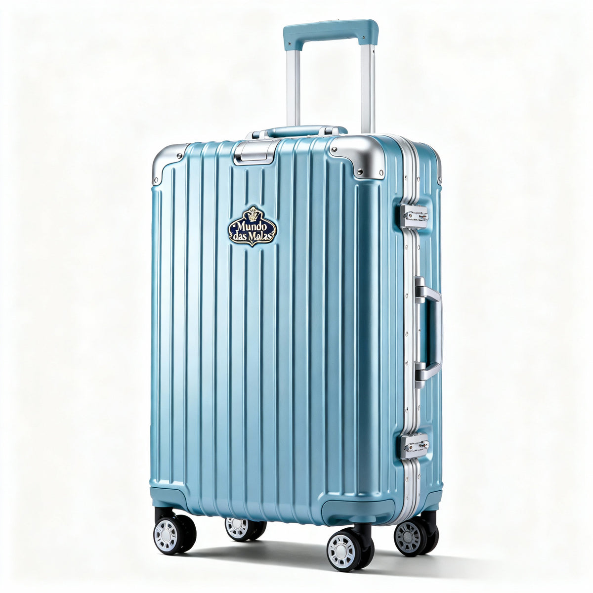 Mala Azul de Viagem Mundo das Malas – ABS, Rodas 360º (Tamanho P, M ou G)