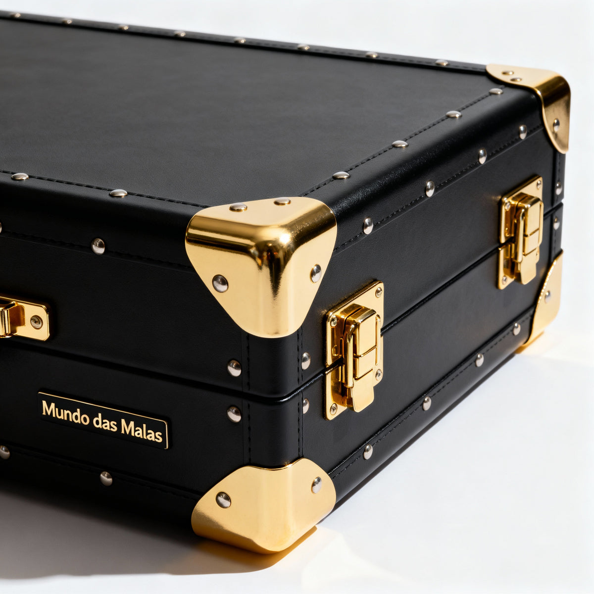 Mala Preta de Viagem Mundo das Malas – ABS, Rodas 360º (Tamanho P, M ou G)